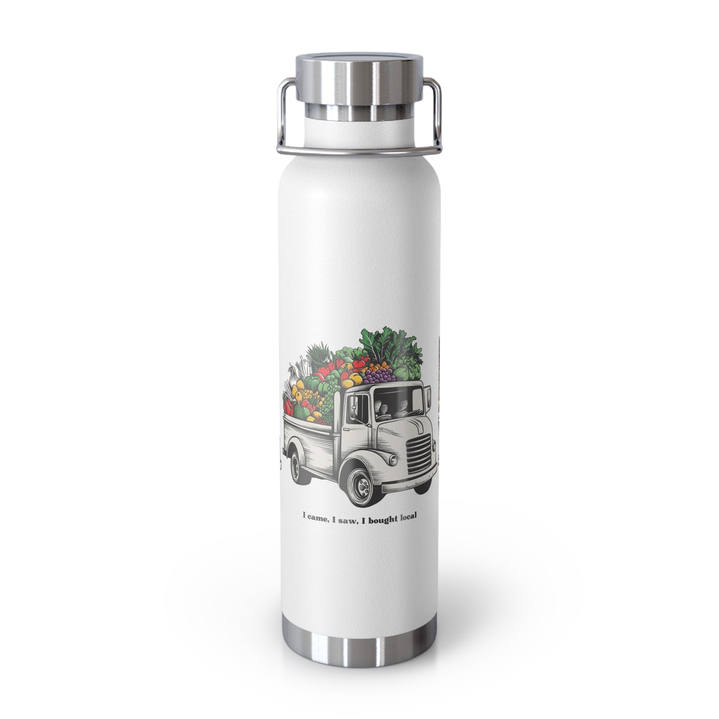 Farmers Market Insulated Water Bottle - 22oz Copper Travel Flask