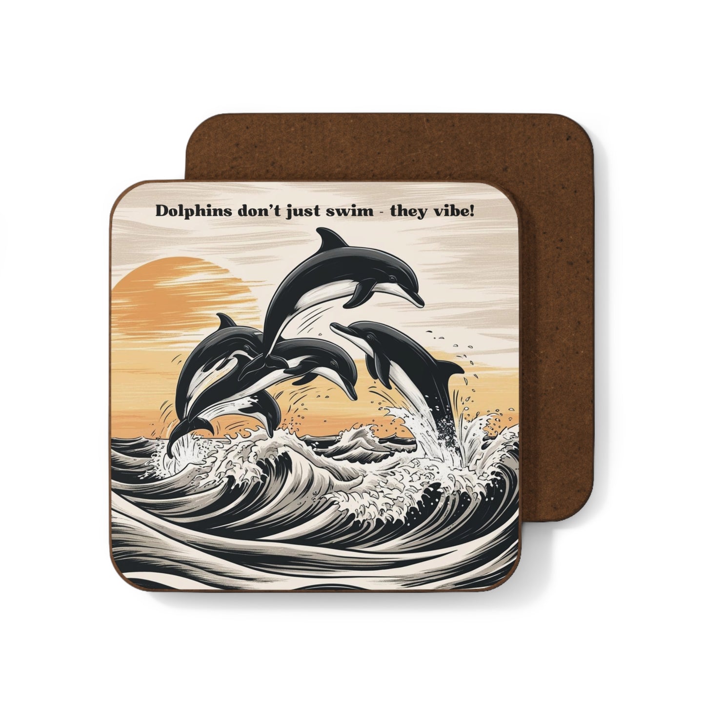 Dolphins Vibe Coaster