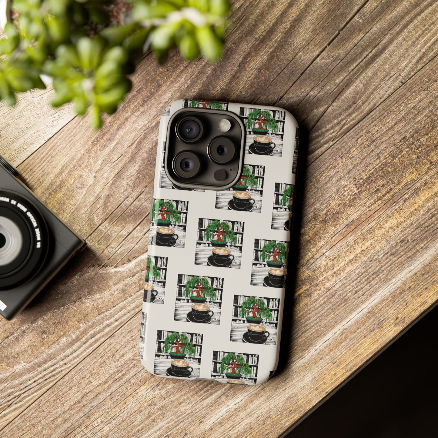 Coffee and Bonsai Tree  Phone Case