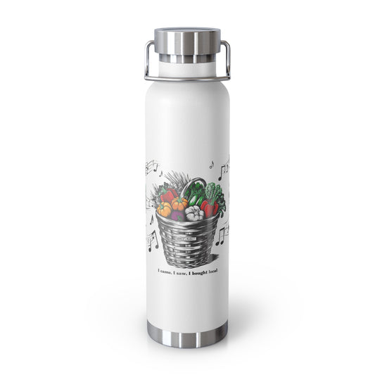 Fun at Farmers Market Insulated Water Bottle - 22oz Copper Travel Flask