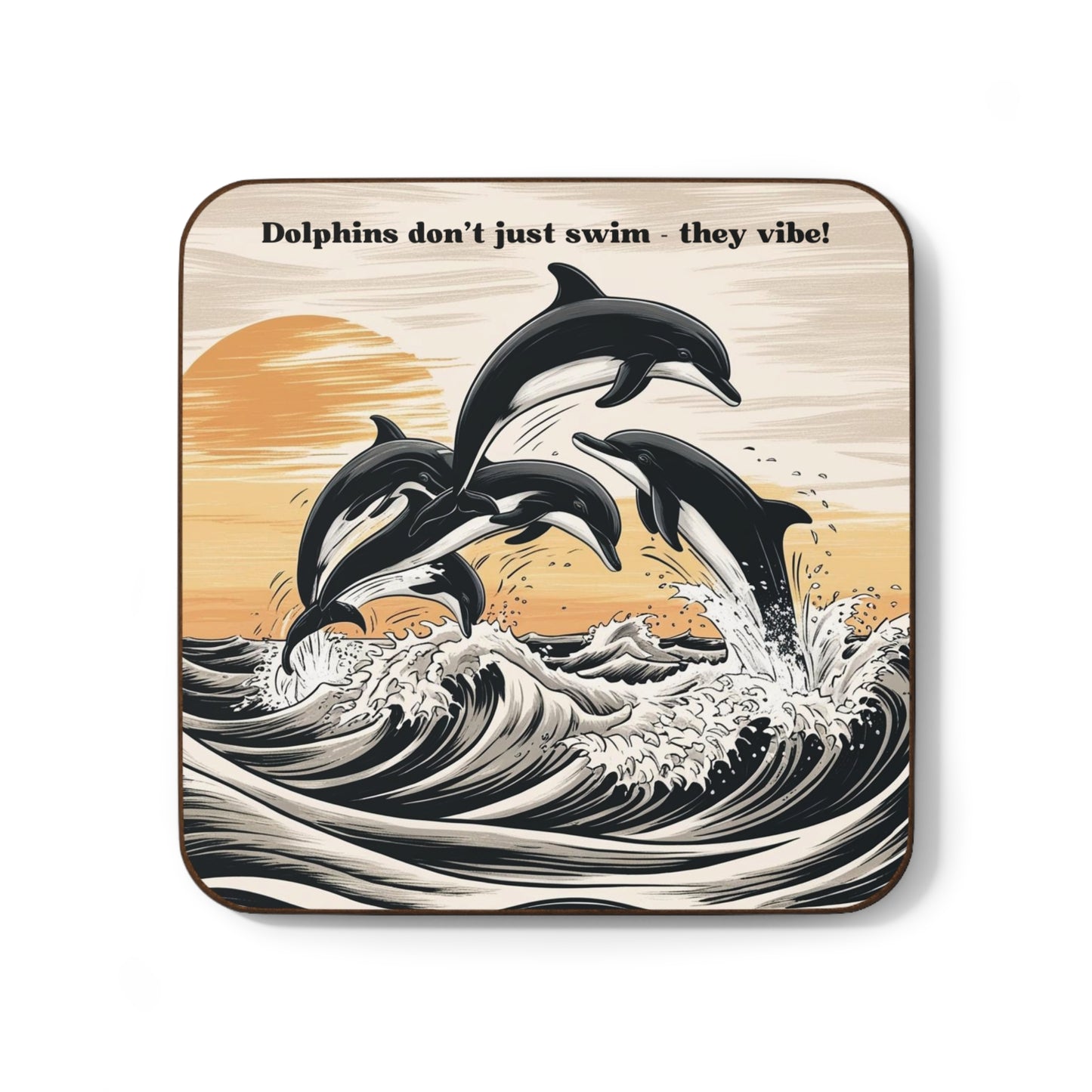 Dolphins Vibe Coaster